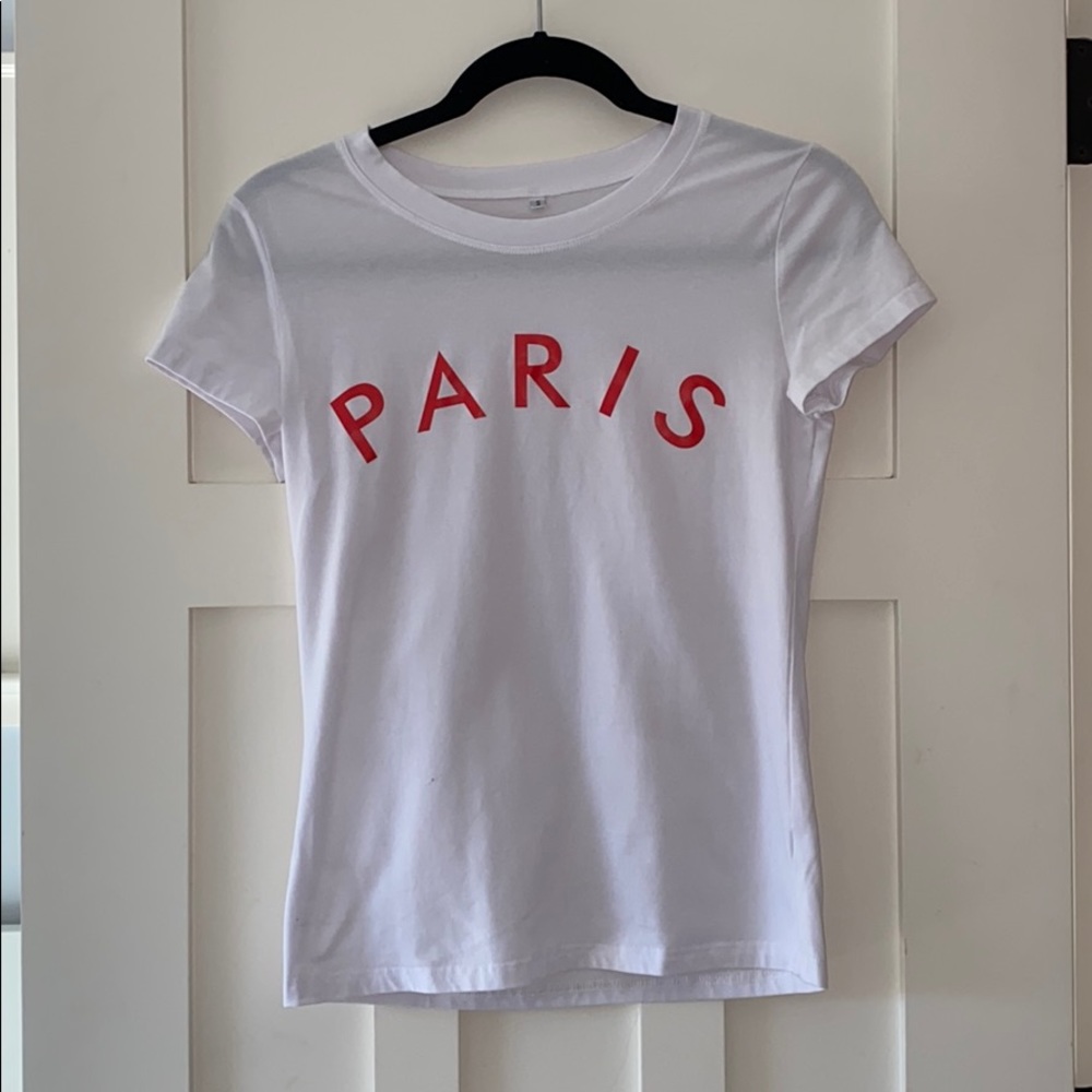 White Paris tee